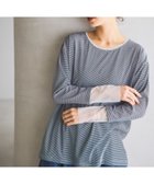 【スタディオ クリップ/studio CLIP】の袖シアー切り替えクルーネックプルオーバー 人気、トレンドファッション・服の通販 founy(ファニー) ファッション Fashion レディースファッション Fashion for Women トップス・カットソー Cut & Sew Tops カジュアルプルオーバー・ニットトップス Pullovers & Knit Tops / Casual Pullovers おすすめ Recommended / Our Picks インナー Innerwear カットソー Cut and Sewn Top シアー Sheer, See-Through スウェット / スエット Sweatshirt, Sweatwear チュール Tulip, Tulip Motif トレンド Trend, Trending Now ベーシック Basic, Essential ボーダー Border, Stripe 無地 Plain, Solid Color 秋 Autumn thumbnail オフホワイト×ブラックボーダー01|ID: prp329100004710586 ipo3291000000034127857