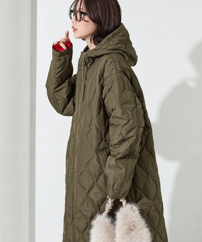 【フリークスストア/FREAK'S STORE】の別注 キルト フード ロングダウン【限定展開】 25AW インテリア・キッズ・メンズ・レディースファッション・服の通販 founy(ファニー) ファッション Fashion レディースファッション Fashion for Women 2025年 2025 2025-2026秋冬・A/W Autumn/Winter 2025–26 AW25–26 キルト Quilt, Quilted Fabric スペシャル Special, Limited Edition ダウン Down, Puffer ロング Long, Long-Length 別注 Limited Edition, Custom Order オリーブ|ID: prp329100004711425 ipo3291000000034428294