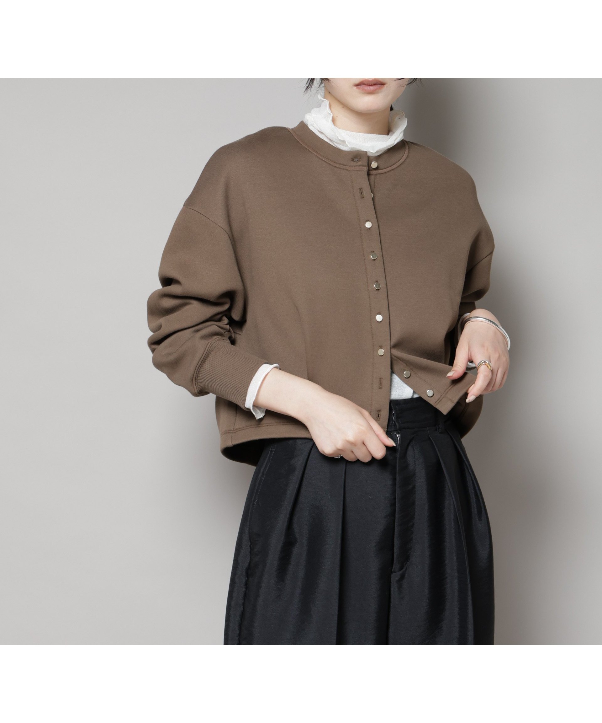 【ナノ ユニバース/nano universe】のダンボールタックカーディガン インテリア・キッズ・メンズ・レディースファッション・服の通販 founy(ファニー) 　ファッション　Fashion　レディースファッション　Fashion for Women　トップス・カットソー　Cut & Sew Tops　カーディガン・羽織り　Layered Style Cardigans　ウォッシャブル　Machine Washable　カーディガン　Cardigan, Knitwear　ジャケット　Jacket, Outerwear　バランス　Balance, Style Balance　フロント　Front, Front Design　リラックス　Relax, Relaxed Fit　エレガント 上品　Elegant　2025年　2025　2025-2026秋冬・A/W　Autumn/Winter 2025–26 AW25–26　カーキブラウン4|ID: prp329100004711559 ipo3291000000034032586