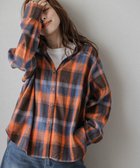 【ラジュール/Lajour】のヴィンテージライク チェックシャツ 人気、トレンドファッション・服の通販 founy(ファニー) ファッション Fashion レディースファッション Fashion for Women トップス・カットソー Cut & Sew Tops シャツ・ブラウス・オフィスカジュアル Elegant Blouses & Button-Ups チェック Check, Plaid, Tartan ベーシック Basic, Essential リラックス Relax, Relaxed Fit 秋 Autumn A/W・秋冬 Autumn/Winter 羽織 Haori, Light Jacket thumbnail オレンジ|ID: prp329100004711591 ipo3291000000034906912