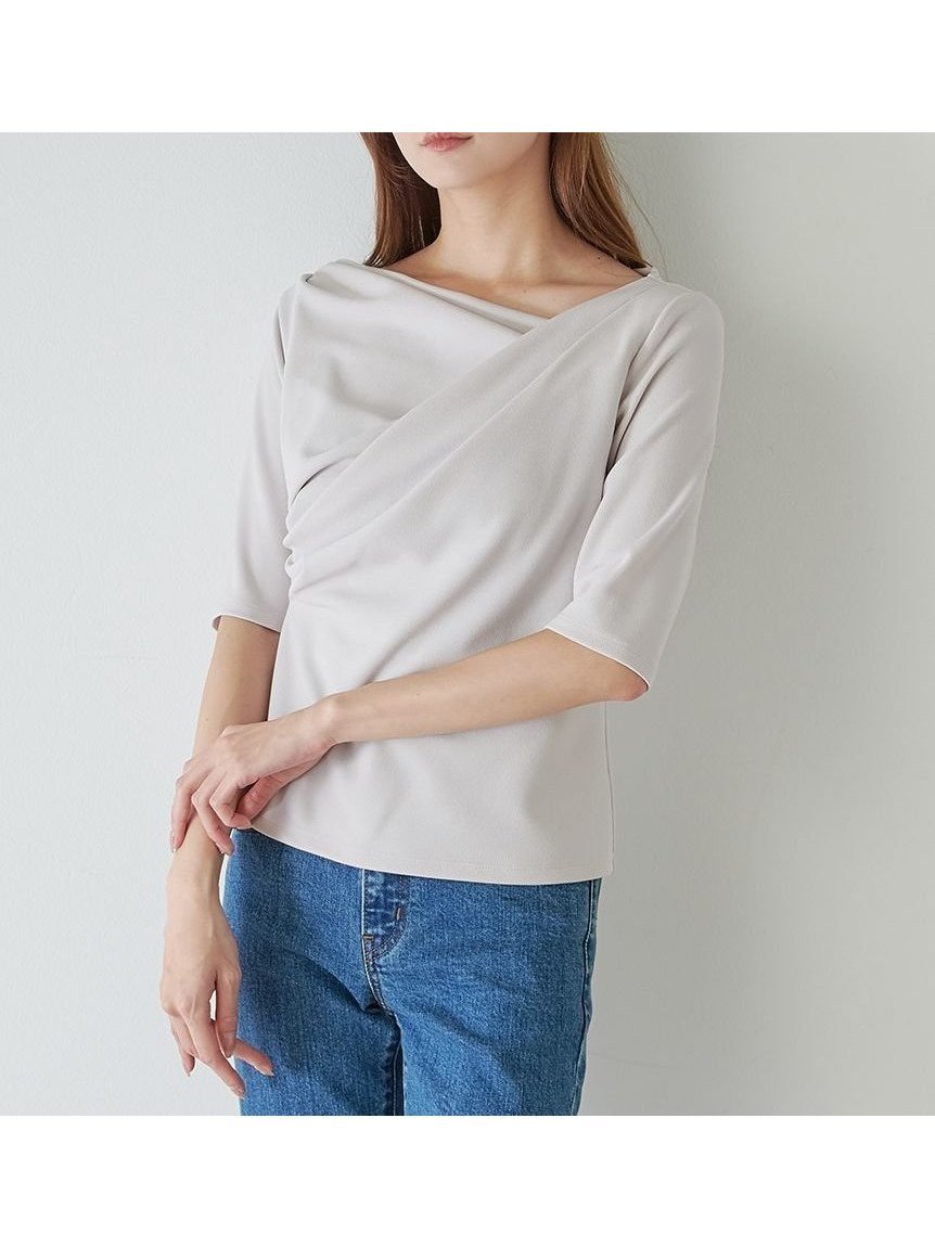 【スナイデル/SNIDEL】のワンショルダードレープカットソー インテリア・キッズ・メンズ・レディースファッション・服の通販 founy(ファニー) 　ファッション　Fashion　レディースファッション　Fashion for Women　トップス・カットソー　Cut & Sew Tops　カットソー・ベーシックTシャツ　Cut-and-Sewn Tops / Stretch Tees & Basics　エレガント 上品　Elegant　カットソー　Cut and Sewn Top　ジョーゼット　Georgette, Semi-Sheer Fabric　ストレート　Straight, Straight Cut　スマート　Smart, Elegant　とろみ　Fluid, Flowy Fabric　ドレープ　Drape, Draping Fabric　ワンショル　One Shoulder, Asymmetrical　おすすめ　Recommended / Our Picks　CRM[004]|ID: prp329100004711660 ipo3291000000034033366