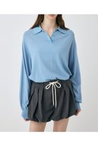 【マウジー/moussy】の【ViVi掲載】BORDER KNIT ポロ L/BLU1|ID: prp329100004711701 ipo3291000000034033691