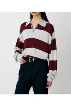 【マウジー/moussy】の【ViVi掲載】BORDER KNIT ポロ 柄GRY5|ID: prp329100004711701 ipo3291000000034033692