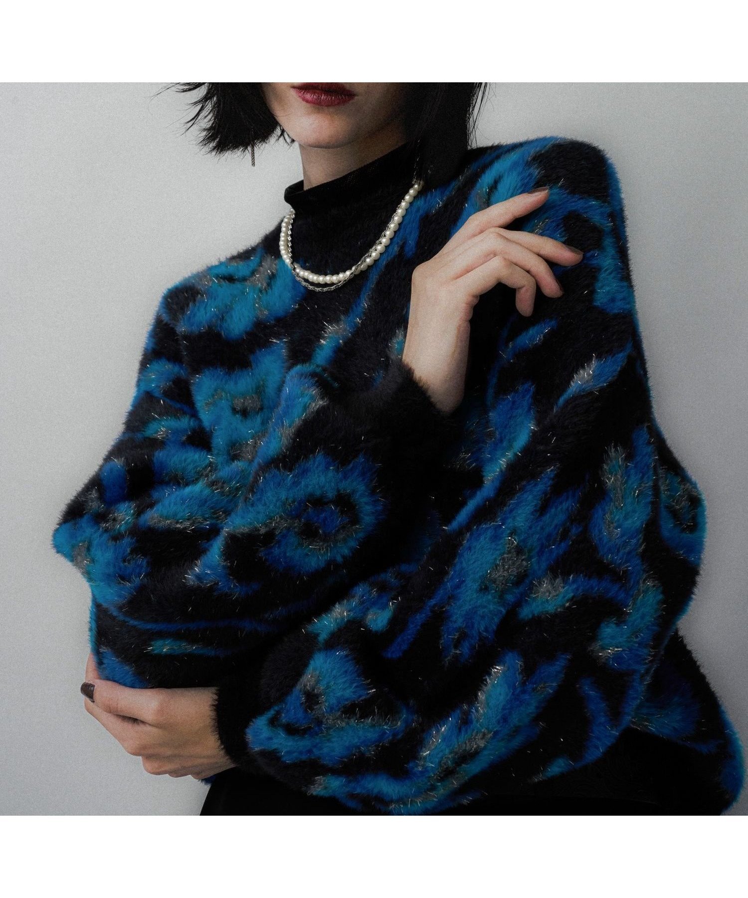 【ハレ/HARE】の2WAYフラワーガララメシャギーカーディガン インテリア・キッズ・メンズ・レディースファッション・服の通販 founy(ファニー) 　ファッション　Fashion　レディースファッション　Fashion for Women　トップス・カットソー　Cut & Sew Tops　カーディガン・羽織り　Layered Style Cardigans　ウェーブ　Wavy Pattern　カーディガン　Cardigan, Knitwear　ショート　Short, Short Length　ストレート　Straight, Straight Cut　デニム　Denim, Jeans Material　フラワー　Flower, Floral　ブルゾン　Blouson, Bomber Jacket　ボトム　Bottoms, Lower Wear　ワイド　Wide, Wide Fit　おすすめ　Recommended / Our Picks　エレガント 上品　Elegant　ブルー87|ID: prp329100004711734 ipo3291000000034832173