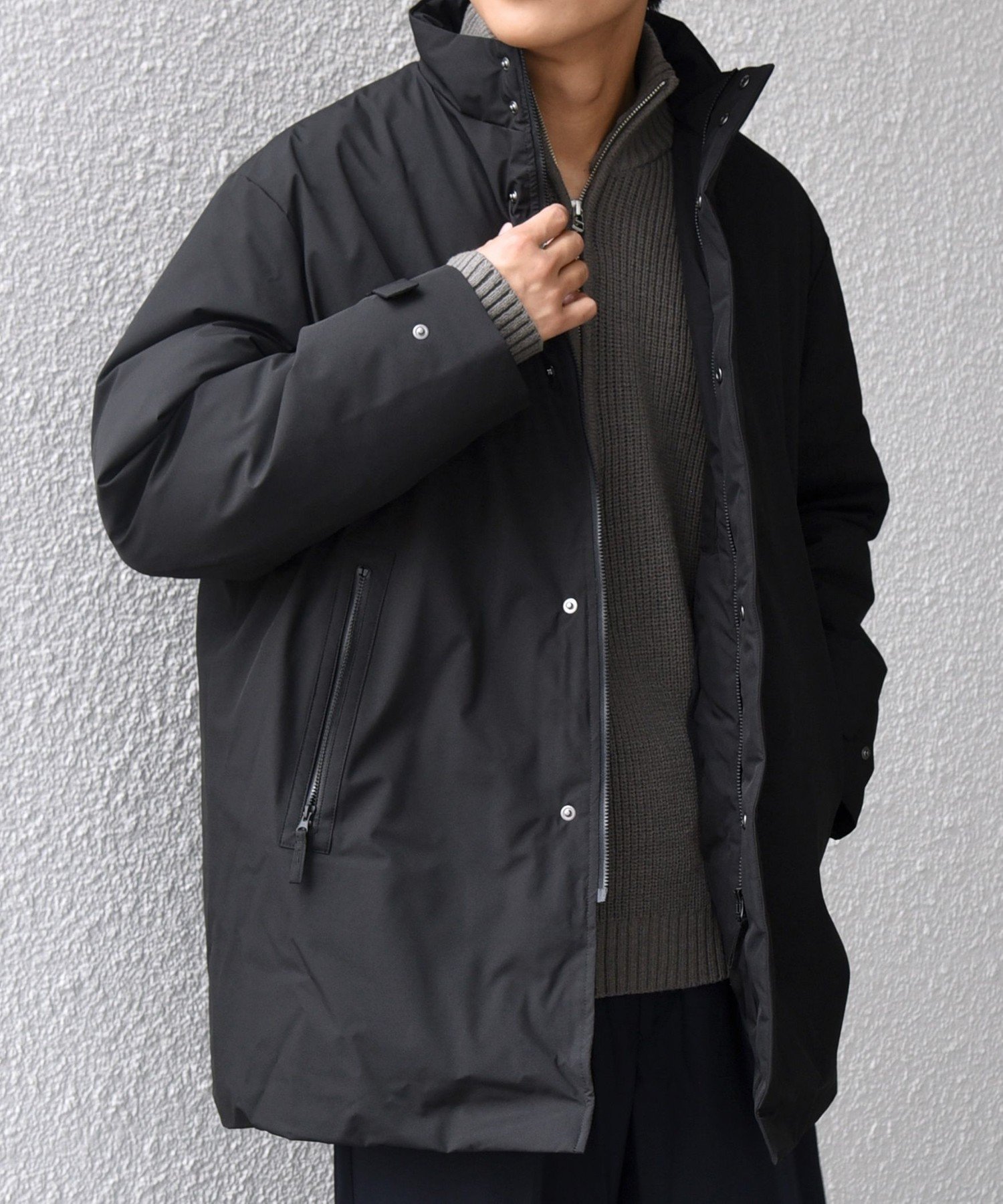 【シップス/SHIPS / MEN】の【WEB限定】SHIPS any 撥水/防風等 多機能 スタンドカラー ダウン ミドル コート 25AW インテリア・キッズ・メンズ・レディースファッション・服の通販 founy(ファニー) 　ファッション　Fashion　メンズファッション　Fashion for Men　ジャケット　Jacket, Outerwear　スタイリッシュ　Stylish, Fashionable　スタンド　Stand Collar, Upright Stand　ダウン　Down, Puffer　ポケット　Pocket, Pocket Detail　ミドル　Middle Length, Mid Height　ビジネス 仕事 通勤　Business / Work / Commuting　2025年　2025　2025-2026秋冬・A/W　Autumn/Winter 2025–26 AW25–26　ブラック|ID: prp329100004711910 ipo3291000000034662590