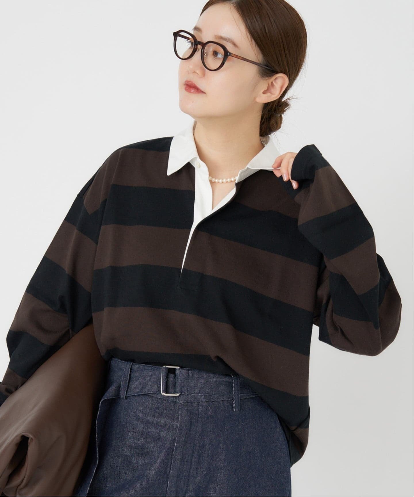 【イエナ/IENA】のラガーショートプルオーバー インテリア・キッズ・メンズ・レディースファッション・服の通販 founy(ファニー) 　ファッション　Fashion　レディースファッション　Fashion for Women　トップス・カットソー　Cut & Sew Tops　カジュアルプルオーバー・ニットトップス　Pullovers & Knit Tops / Casual Pullovers　今季　This Season, Current Season　スマート　Smart, Elegant　バランス　Balance, Style Balance　ボーダー　Border, Stripe　2025年　2025　2025-2026秋冬・A/W　Autumn/Winter 2025–26 AW25–26　ブラウン|ID: prp329100004712089 ipo3291000000034036323