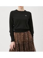 【ファーファー/FURFUR】のロゴ刺繍クルーネックセーター 人気、トレンドファッション・服の通販 founy(ファニー) ファッション Fashion レディースファッション Fashion for Women スマート Smart, Elegant thumbnail BLK[009]|ID: prp329100004712116 ipo3291000000034036481