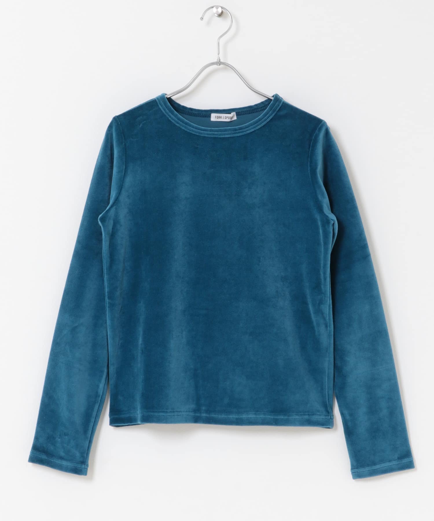 【アーバンリサーチ ドアーズ/URBAN RESEARCH DOORS】のFORK SPOON ベロアロングスリーブTシャツ インテリア・キッズ・メンズ・レディースファッション・服の通販 founy(ファニー) 　ファッション　Fashion　レディースファッション　Fashion for Women　トップス・カットソー　Cut & Sew Tops　シャツ・ブラウス・オフィスカジュアル　Elegant Blouses & Button-Ups　ロングTシャツ・Tシャツ　Longline T-Shirts & Tees　ベロアトップス　Velour Tops / Velvet-Look Items　2025年　2025　2025-2026秋冬・A/W　Autumn/Winter 2025–26 AW25–26　冬　Winter / This Winter　コンパクト　Compact, Small Size　シンプル　Simple, Minimal　スリーブ　Sleeve, Long Sleeve / Short Sleeve　トレンド　Trend, Trending Now　ベロア　Velour, Soft Velvet　ベーシック　Basic, Essential　ロング　Long, Long-Length　エレガント 上品　Elegant　A/W・秋冬　Autumn/Winter　BLUE|ID: prp329100004712264 ipo3291000000034123462