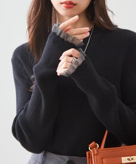 【ラナン/Ranan】のRanan/シアーフリルハイネックリブニット 人気、トレンドファッション・服の通販 founy(ファニー) ファッション Fashion レディースファッション Fashion for Women トップス・カットソー Cut & Sew Tops ニット Knit Tops & Sweaters インナー Innerwear ジャケット Jacket, Outerwear デニム Denim, Jeans Material ビスチェ Bustier, Corset Top ベーシック Basic, Essential ポケット Pocket, Pocket Detail リブニット Rib Knit, Ribbed Knit ロング Long, Long-Length |ID:prp329100004712323