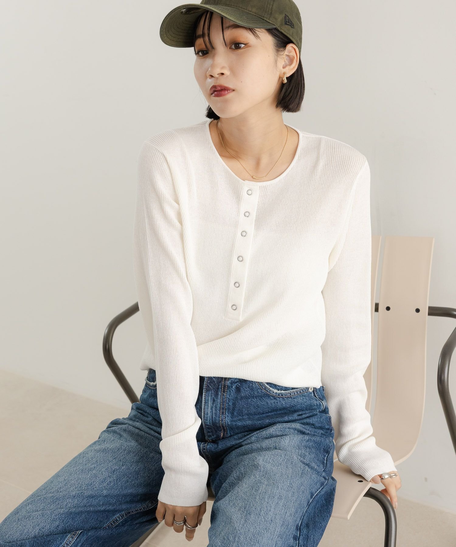 【ローリーズファーム/LOWRYS FARM】のシアーヘンリーニットプルオーバー インテリア・キッズ・メンズ・レディースファッション・服の通販 founy(ファニー) 　ファッション　Fashion　レディースファッション　Fashion for Women　トップス・カットソー　Cut & Sew Tops　ニット　Knit Tops & Sweaters　カジュアルプルオーバー・ニットトップス　Pullovers & Knit Tops / Casual Pullovers　ストレート　Straight, Straight Cut　ワイド　Wide, Wide Fit　エレガント 上品　Elegant　アイボリー08|ID: prp329100004712342 ipo3291000000034038734