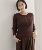 【ローリーズファーム/LOWRYS FARM】のシアーヘンリーニットプルオーバー 人気、トレンドファッション・服の通販 founy(ファニー) ファッション Fashion レディースファッション Fashion for Women トップス・カットソー Cut & Sew Tops ニット Knit Tops & Sweaters カジュアルプルオーバー・ニットトップス Pullovers & Knit Tops / Casual Pullovers ストレート Straight, Straight Cut ワイド Wide, Wide Fit エレガント 上品 Elegant thumbnail ブラウン58|ID: prp329100004712342 ipo3291000000034038736