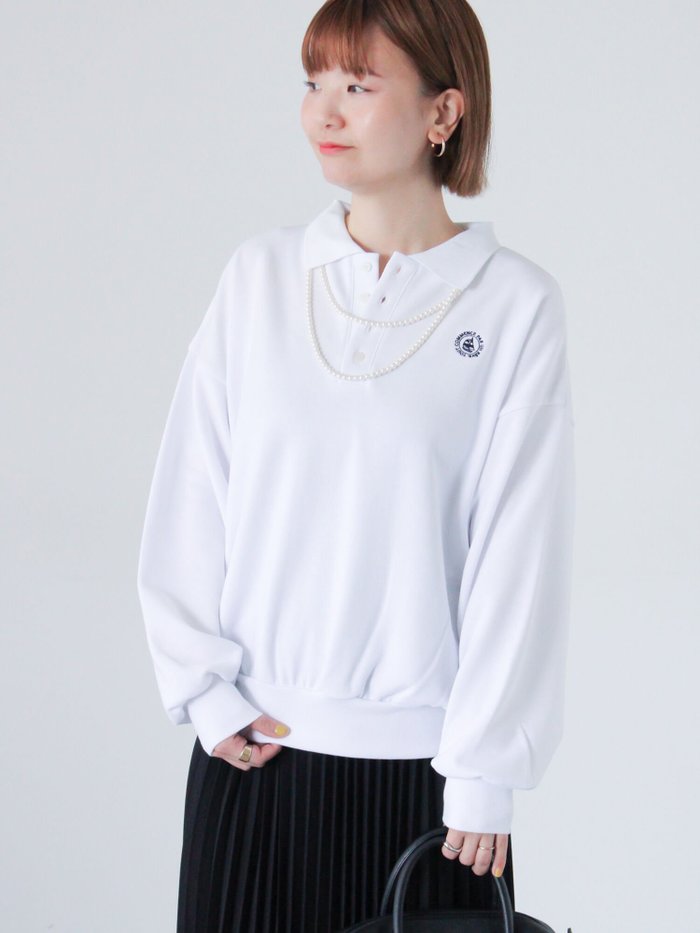 【テチチ/Te chichi】のポロ裏毛プルオーバー《2025spring catalog item》 インテリア・キッズ・メンズ・レディースファッション・服の通販 founy(ファニー) https://founy.com/ 雑誌掲載アイテム Magazine Picks & Fashion Features ファッション雑誌 Fashion Magazines スプリング SPRiNG ファッション Fashion レディースファッション Fashion for Women トップス・カットソー Cut & Sew Tops カジュアルプルオーバー・ニットトップス Pullovers & Knit Tops / Casual Pullovers 2025年 2025 2025春夏・S/S Spring/Summer 2025 SS25 スポーティ Sporty, Casual Athletic プリント Print, Printed Pattern ポロシャツ Polo Shirt, Collared Tee ワンポイント One Point, Statement Accent 定番 Standard, Basic Item 雑誌 Magazine, Fashion Magazine |ID: prp329100004712424 ipo3291000000034039875