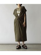 【ラシュッド/LASUD】の異素材ドッキング箔ロゴ2wayワンピース 人気、トレンドファッション・服の通販 founy(ファニー) ファッション Fashion レディースファッション Fashion for Women ワンピース Dresses ドッキング Docking, Mixed Material フロント Front, Front Design ポケット Pocket, Pocket Detail リラックス Relax, Relaxed Fit 軽量 Lightweight, Ultra Light thumbnail カーキ|ID: prp329100004712629 ipo3291000000034042189