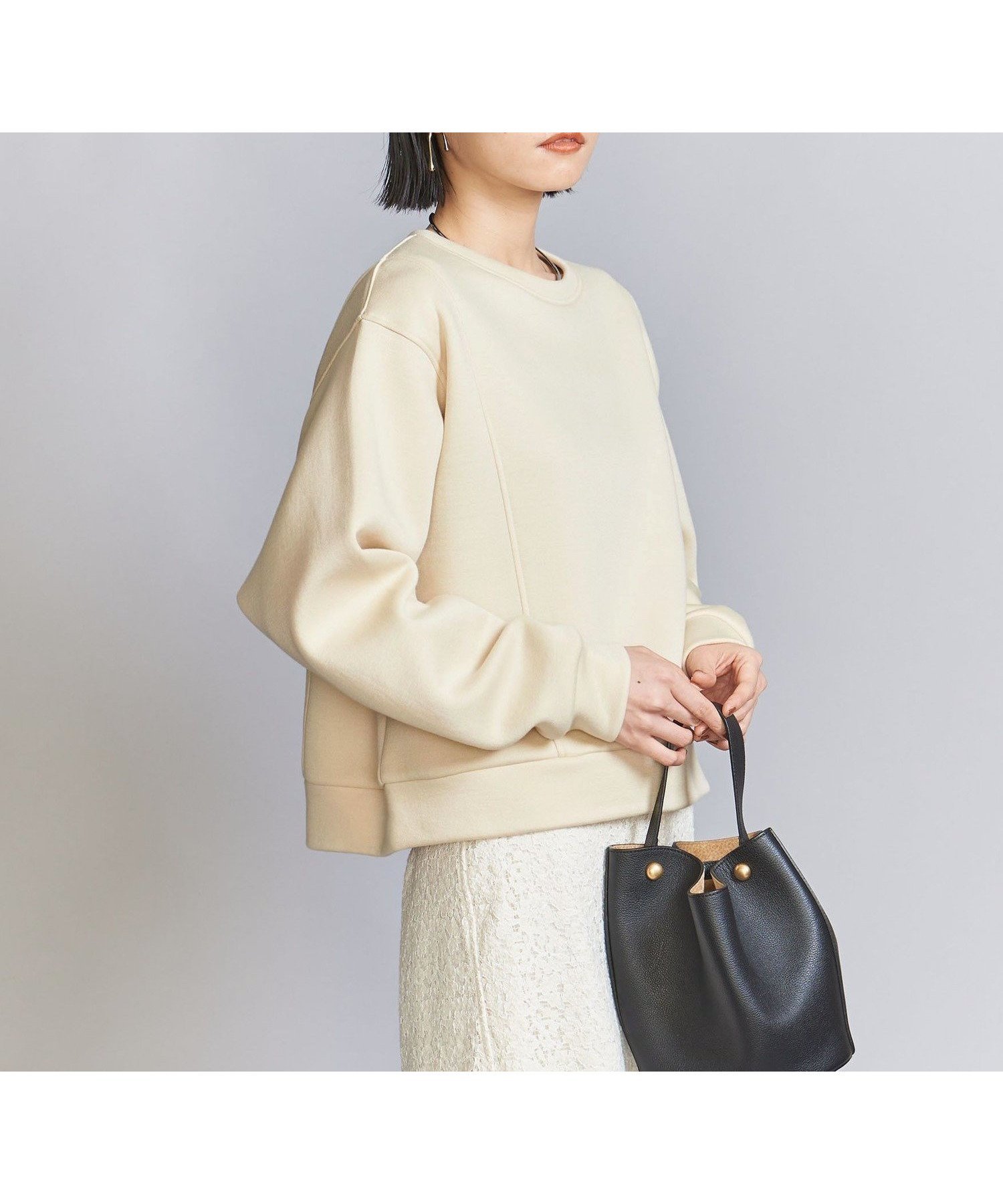 【ユナイテッドアローズ/UNITED ARROWS】のダンボールシーム プルオーバー 人気、トレンドファッション・服の通販 founy(ファニー) 　ファッション　Fashion　レディースファッション　Fashion for Women　トップス・カットソー　Cut & Sew Tops　カジュアルプルオーバー・ニットトップス　Pullovers & Knit Tops / Casual Pullovers　ショート　Short, Short Length　シンプル　Simple, Minimal　スリーブ　Sleeve, Long Sleeve / Short Sleeve　トレンド　Trend, Trending Now　フォルム　Silhouette, Form　ボトム　Bottoms, Lower Wear　ワイド　Wide, Wide Fit　アウトレット　Outlet / Clearance　 other-1|ID: prp329100004712646 ipo3291000000034042294
