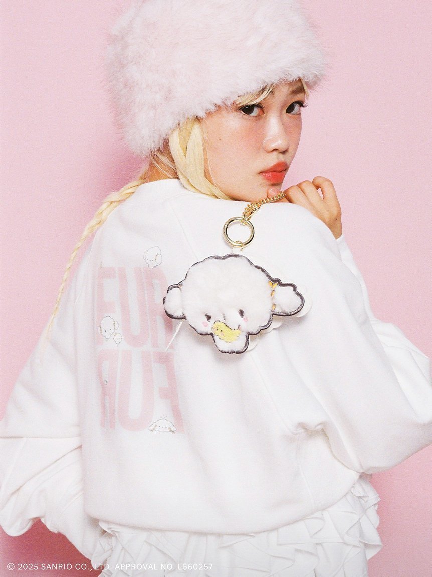 【ファーファー/FURFUR】のこぎみゅんプリントスウェット 人気、トレンドファッション・服の通販 founy(ファニー) 　雑誌掲載アイテム　Magazine Picks & Fashion Features　ファッション雑誌　Fashion Magazines　スウィート　Sweet　ファッション　Fashion　レディースファッション　Fashion for Women　トップス・カットソー　Cut & Sew Tops　レディースパーカー・カジュアルフーディー　Casual Hoodies & Sweatshirts　スウェット・クルーネックトップス　Sweatshirts & Crewnecks / Relaxed Fit Sweat Tops　9月号　September Issue　スマート　Smart, Elegant　フロント　Front, Front Design　プリント　Print, Printed Pattern　ワンポイント　One Point, Statement Accent　雑誌　Magazine, Fashion Magazine　 other-1|ID: prp329100004712683 ipo3291000000034042614