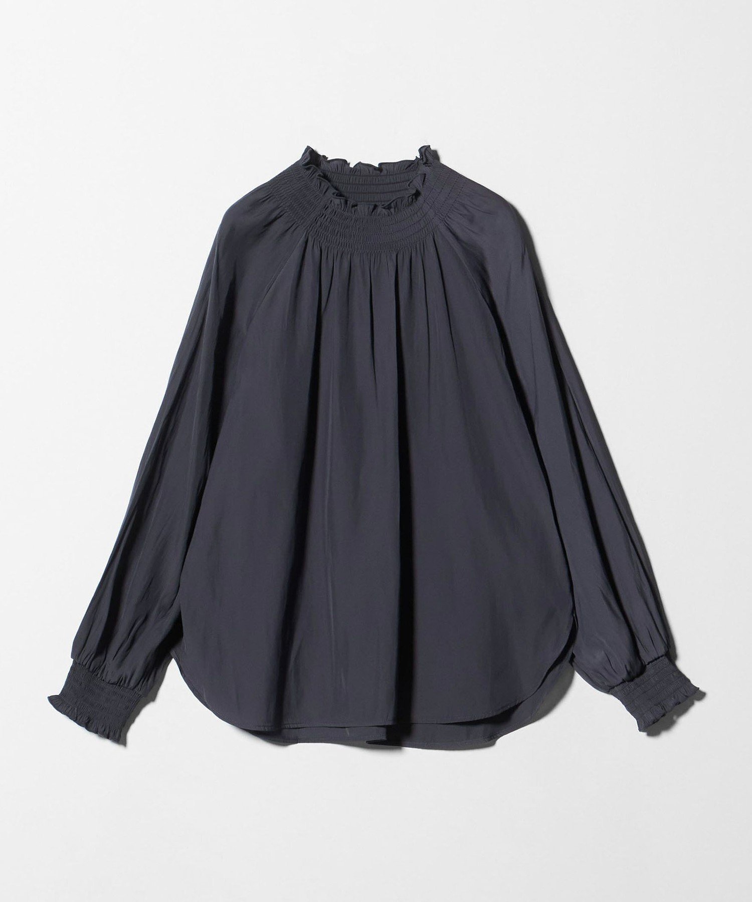 【ユナイテッドアローズ/UNITED ARROWS】のシャーリング ハイネックブラウス A DAY IN THE LIFE 人気、トレンドファッション・服の通販 founy(ファニー) 　ファッション　Fashion　レディースファッション　Fashion for Women　トップス・カットソー　Cut & Sew Tops　シャツ・ブラウス・オフィスカジュアル　Elegant Blouses & Button-Ups　インナー　Innerwear　春　Spring　洗える　Machine Washable　秋　Autumn　ギャザー　Gathered, Ruffled　シャーリング　Shirring, Ruched　ジャケット　Jacket, Outerwear　スリーブ　Sleeve, Long Sleeve / Short Sleeve　ハイネック　High Neck, Mock Neck　ロング　Long, Long-Length　アウトレット　Outlet / Clearance　エレガント 上品　Elegant　 other-1|ID: prp329100004712782 ipo3291000000034043704