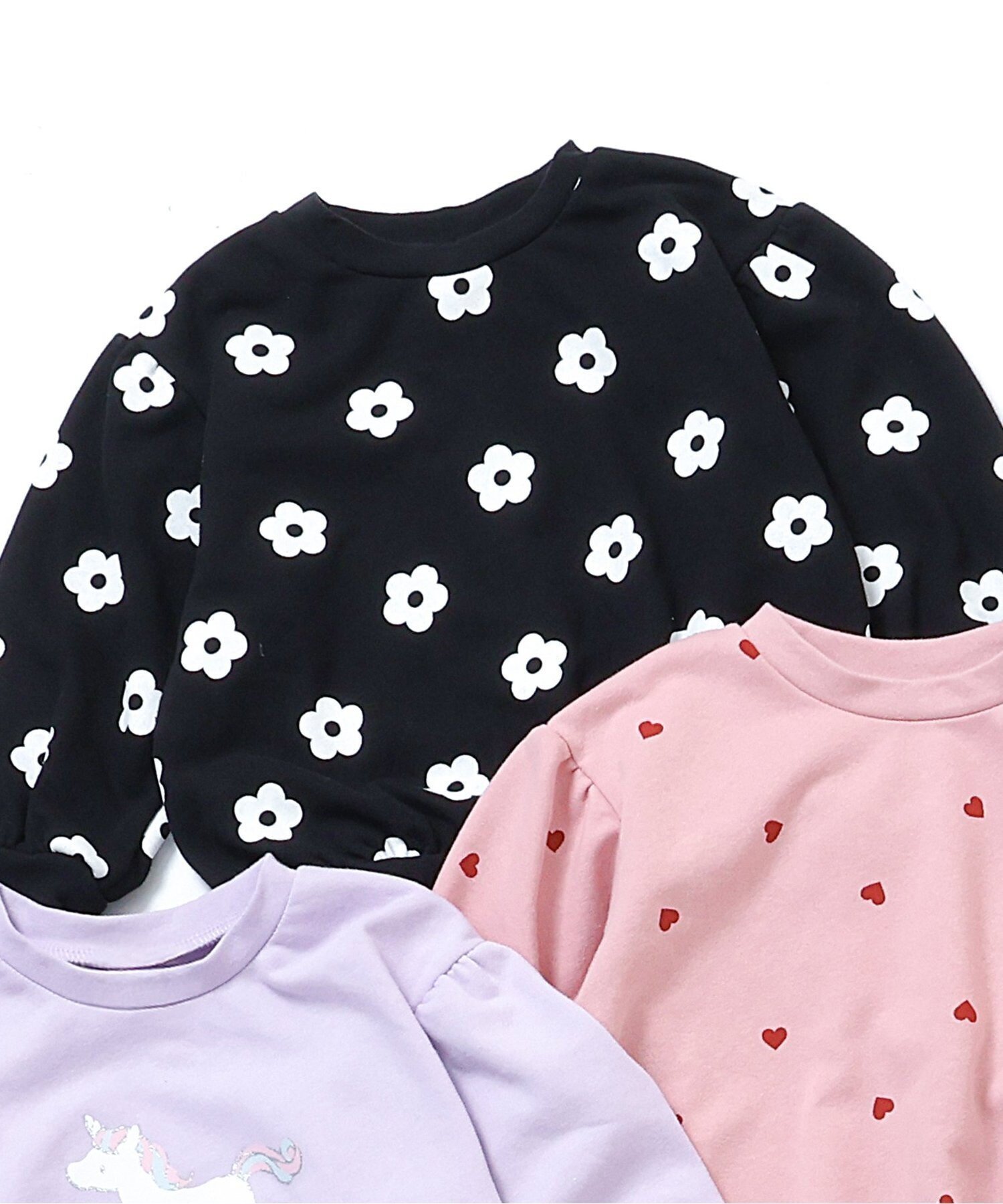 【エフオー オンラインストア/F.O.Online Store / KIDS】のGIRLSバラエティトレーナー/7days Style インテリア・キッズ・メンズ・レディースファッション・服の通販 founy(ファニー) 　ファッション　Fashion　キッズファッション　Fashion for Kids　ブラック|ID: prp329100004712817 ipo3291000000034087992