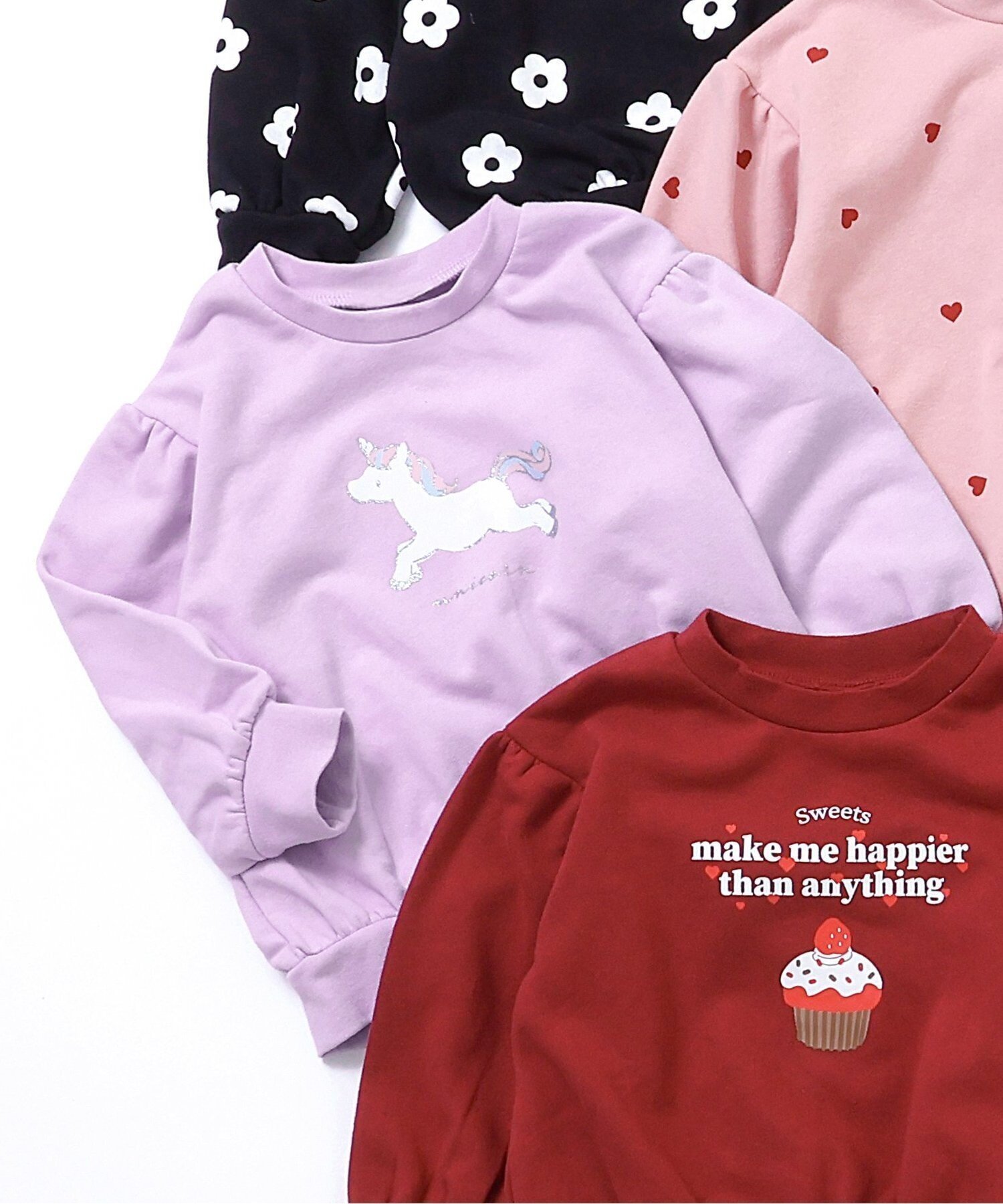 【エフオー オンラインストア/F.O.Online Store / KIDS】のGIRLSバラエティトレーナー/7days Style インテリア・キッズ・メンズ・レディースファッション・服の通販 founy(ファニー) 　ファッション　Fashion　キッズファッション　Fashion for Kids　トレーナー　Sweatshirt, Trainer　ラベンダー|ID: prp329100004712817 ipo3291000000034593492