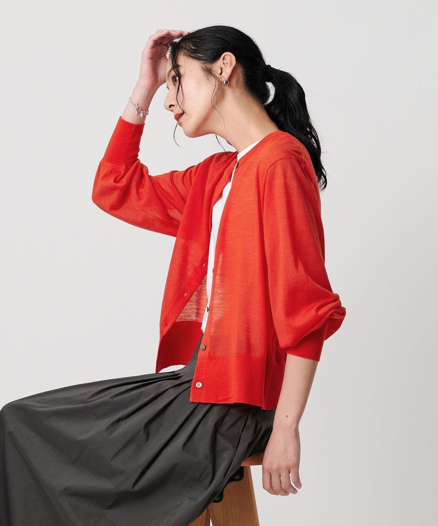 【ビューティ&ユース ユナイテッドアローズ/BEAUTY&YOUTH / UNITED ARROWS】のウールナイロン シアーカーディガン インテリア・キッズ・メンズ・レディースファッション・服の通販 founy(ファニー) 　ファッション　Fashion　レディースファッション　Fashion for Women　トップス・カットソー　Cut & Sew Tops　カーディガン・羽織り　Layered Style Cardigans　アンサンブル　Ensemble Set　インナー　Innerwear　カーディガン　Cardigan, Knitwear　シアー　Sheer, See-Through　ノースリーブ　Sleeveless, No-Sleeve　ベーシック　Basic, Essential　ボトム　Bottoms, Lower Wear　おすすめ　Recommended / Our Picks　RED|ID: prp329100004712825 ipo3291000000034044321