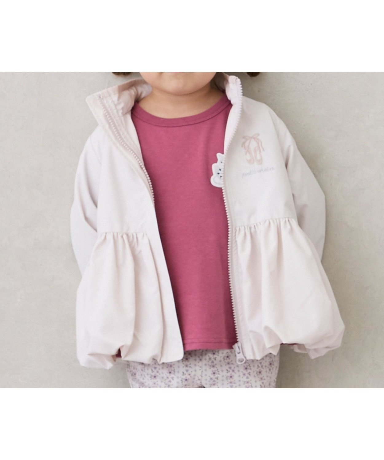 【ナルミヤ オンライン/NARUMIYA ONELINE / KIDS】の【撥水加工】ペプラムウィンブレ 人気、トレンドファッション・服の通販 founy(ファニー) 　ファッション　Fashion　キッズファッション　Fashion for Kids　バレエ　Ballet, Ballet Style　パターン　Pattern, Design Print　ペプラム　Peplum, Flared Hem　ポケット　Pocket, Pocket Detail　モチーフ　Motif, Design Theme　ラベンダー　Lavender　ワンポイント　One Point, Statement Accent　 other-1|ID: prp329100004712832 ipo3291000000034123013