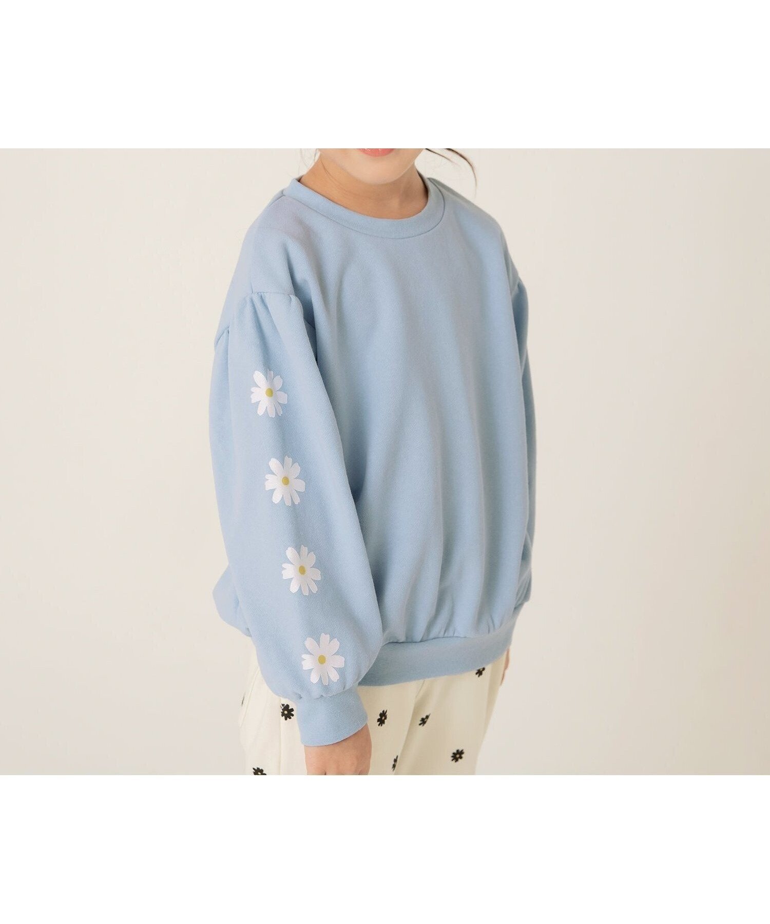 【エフオー オンラインストア/F.O.Online Store / KIDS】のWEB限定 袖モチーフトレーナー/7days Style インテリア・キッズ・メンズ・レディースファッション・服の通販 founy(ファニー) 　ファッション　Fashion　キッズファッション　Fashion for Kids　トレーナー　Sweatshirt, Trainer　モチーフ　Motif, Design Theme　サックス|ID: prp329100004712946 ipo3291000000034113653