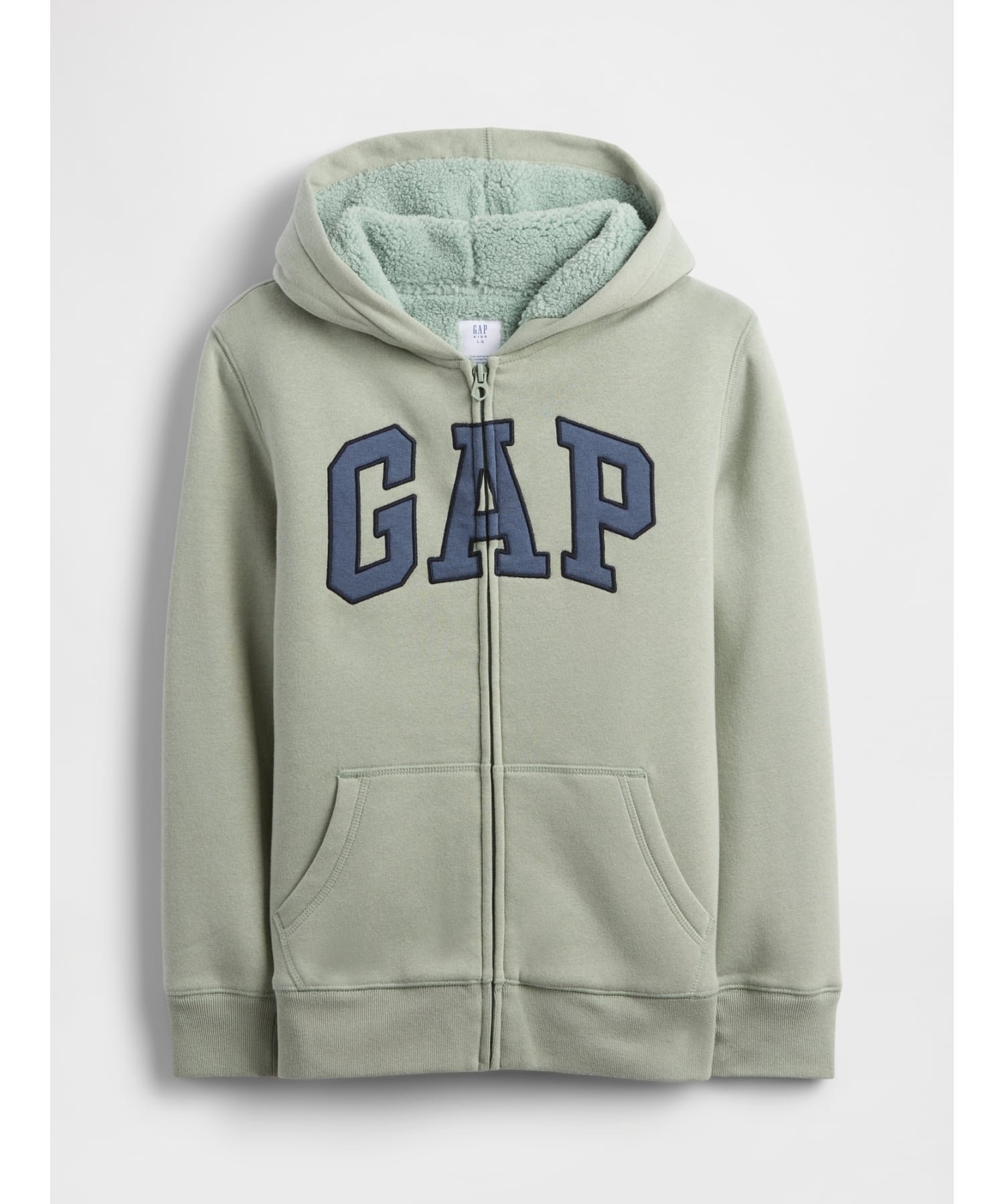【ギャップ/GAP / KIDS】のGAPロゴ 裏ボア ジップアップパーカー (キッズ) インテリア・キッズ・メンズ・レディースファッション・服の通販 founy(ファニー) 　ファッション　Fashion　キッズファッション　Fashion for Kids　ストレート　Straight, Straight Cut　フィット　Fit, Slim Fit　フロント　Front, Front Design　ポケット　Pocket, Pocket Detail　リラックス　Relax, Relaxed Fit　長袖　Long Sleeve, Full Sleeve　ICEBERG GREEN 16-5808|ID: prp329100004712957 ipo3291000000034119493