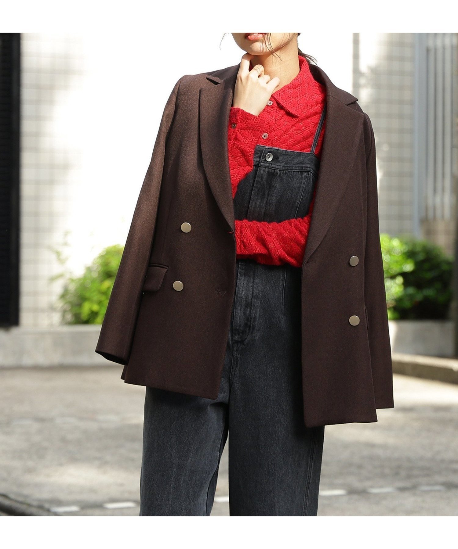 【エヌ ナチュラルビューティーベーシック/N.Natural Beauty basic】のダブルブレストテーラードジャケット 人気、トレンドファッション・服の通販 founy(ファニー) ファッション Fashion レディースファッション Fashion for Women アウター Coat / Outerwear Collection レディースジャケット・軽アウター Jackets テーラードジャケット / 通勤・きれいめスタイル Tailored Jackets & Blazers おすすめ Recommended / Our Picks ストライプ Stripe, Striped Pattern トレンド Trend, Trending Now メランジ Melange, Mixed Yarn 無地 Plain, Solid Color other-1|ID: prp329100004713232 ipo3291000000034118625