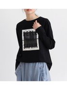 【ラシュッド/LASUD】のオーガンジーロゴロンT ブラック|ID: prp329100004713388 ipo3291000000034714139