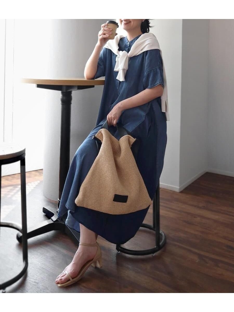 【ラシュッド/LASUD】のドッキングデザインテンセルデニムワンピース インテリア・キッズ・メンズ・レディースファッション・服の通販 founy(ファニー) ファッション Fashion レディースファッション Fashion for Women ワンピース Dresses とろみ Fluid, Flowy Fabric ショルダー Shoulder, Shoulder Strap ドッキング Docking, Mixed Material ドロップ Drop Shoulder, Dropped Style エレガント 上品 Elegant 羽織 Haori, Light Jacket ブルー|ID: prp329100004713410 ipo3291000000034719332