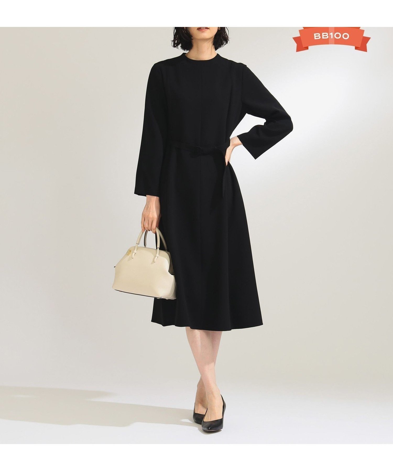 【デミルクス ビームス/Demi-Luxe BEAMS】の【ビームスの百名品】トリアセ ベルト付きドレス*25SS オフィスカジュアル 定番人気 通年 セレモニー 冠婚葬祭 ワンピース セットアップ対応 インテリア・キッズ・メンズ・レディースファッション・服の通販 founy(ファニー) 　ファッション　Fashion　レディースファッション　Fashion for Women　ワンピース　Dresses　フォーマル・パーティードレス・結婚式用ドレス　Elegant & Casual Dresses　ベルト&ウエストマーク　Belts & Waist Accessories　2025年　2025　2025春夏・S/S　Spring/Summer 2025 SS25　セットアップ　Set-Up, Coordinated Outfit　セレモニー　Ceremony　ドレス　Dress, One-Piece　人気　Popular, Best Seller　定番　Standard, Basic Item　BLACK|ID: prp329100004713457 ipo3291000000034050723