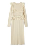 【リリーブラウン/Lily Brown】のビスチェセットニットワンピース 人気、トレンドファッション・服の通販 founy(ファニー) ファッション Fashion レディースファッション Fashion for Women ワンピース Dresses ニットワンピース Knit Dresses 今季 This Season, Current Season スマート Smart, Elegant 人気 Popular, Best Seller ビスチェ Bustier, Corset Top ベロア Velour, Soft Velvet リブニット Rib Knit, Ribbed Knit リボン Ribbon, Bow レース Lace, Lace Fabric thumbnail IVR[003]|ID: prp329100004713482 ipo3291000000034050882