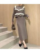 【リリーブラウン/Lily Brown】のビスチェセットニットワンピース 人気、トレンドファッション・服の通販 founy(ファニー) ファッション Fashion レディースファッション Fashion for Women ワンピース Dresses ニットワンピース Knit Dresses 今季 This Season, Current Season スマート Smart, Elegant 人気 Popular, Best Seller ビスチェ Bustier, Corset Top ベロア Velour, Soft Velvet リブニット Rib Knit, Ribbed Knit リボン Ribbon, Bow レース Lace, Lace Fabric thumbnail MOC[056]|ID: prp329100004713482 ipo3291000000034050885