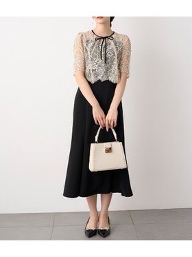 【セルフォード/CELFORD】のレースブラウスセットマーメイドドレス 人気、トレンドファッション・服の通販 founy(ファニー) ファッション Fashion レディースファッション Fashion for Women トップス・カットソー Cut & Sew Tops シャツ・ブラウス・オフィスカジュアル Elegant Blouses & Button-Ups ワンピース Dresses フォーマル・パーティードレス・結婚式用ドレス Elegant & Casual Dresses インナー Innerwear オーガンジー Organza Fabric ギャザー Gathered, Ruffled シルバー Silver, Metallic Silver スカラップ Scallop, Scalloped Edge スマート Smart, Elegant ポケット Pocket, Pocket Detail マーメイド Mermaid, Fishtail Silhouette ヨーク Yoke, Yoke Design レース Lace, Lace Fabric エレガント 上品 Elegant |ID:prp329100004713508
