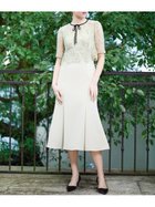 【セルフォード/CELFORD】のレースブラウスセットマーメイドドレス 人気、トレンドファッション・服の通販 founy(ファニー) ファッション Fashion レディースファッション Fashion for Women トップス・カットソー Cut & Sew Tops シャツ・ブラウス・オフィスカジュアル Elegant Blouses & Button-Ups ワンピース Dresses フォーマル・パーティードレス・結婚式用ドレス Elegant & Casual Dresses インナー Innerwear オーガンジー Organza Fabric ギャザー Gathered, Ruffled シルバー Silver, Metallic Silver スカラップ Scallop, Scalloped Edge スマート Smart, Elegant ポケット Pocket, Pocket Detail マーメイド Mermaid, Fishtail Silhouette ヨーク Yoke, Yoke Design レース Lace, Lace Fabric エレガント 上品 Elegant thumbnail LIME[022]|ID: prp329100004713508 ipo3291000000034051160