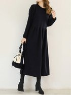 【ドゥーベル/Doux Belle】の【Doux Belle】ワンピース 長袖 ロング ロングワンピ 人気、トレンドファッション・服の通販 founy(ファニー) ファッション Fashion レディースファッション Fashion for Women ワンピース Dresses 春 Spring 秋 Autumn カットソー Cut and Sewn Top シンプル Simple, Minimal ジャケット Jacket, Outerwear 長袖 Long Sleeve, Full Sleeve フレア Flare, Flared ベーシック Basic, Essential ポケット Pocket, Pocket Detail ラウンド Round, Round Neck ロング Long, Long-Length 冬 Winter / This Winter A/W・秋冬 Autumn/Winter thumbnail ブラック|ID: prp329100004713514 ipo3291000000034872860