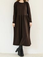 【ドゥーベル/Doux Belle】の【Doux Belle】ワンピース 長袖 ロング ロングワンピ コーヒー|ID: prp329100004713514 ipo3291000000034948495