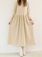 【ドゥーベル/Doux Belle】の【Doux Belle】ワンピース 長袖 ロング ロングワンピ ベージュ|ID: prp329100004713514 ipo3291000000034948498