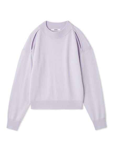 【スナイデル/SNIDEL】のコールドショルダープルオーバー インテリア・キッズ・メンズ・レディースファッション・服の通販 founy(ファニー) 　ファッション　Fashion　レディースファッション　Fashion for Women　トップス・カットソー　Cut & Sew Tops　カジュアルプルオーバー・ニットトップス　Pullovers & Knit Tops / Casual Pullovers　今季　This Season, Current Season　ショルダー　Shoulder, Shoulder Strap　シンプル　Simple, Minimal　ストレート　Straight, Straight Cut　スマート　Smart, Elegant　定番　Standard, Basic Item　人気　Popular, Best Seller　フェイス　Face, Facial Design　フレア　Flare, Flared　ボトム　Bottoms, Lower Wear　ラベンダー　Lavender　おすすめ　Recommended / Our Picks　エレガント 上品　Elegant　LAV[071]|ID: prp329100004713605 ipo3291000000034052297