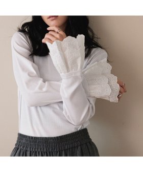 【ローリーズファーム/LOWRYS FARM】のソデレイヤードLS 人気、トレンドファッション・服の通販 founy(ファニー) ファッション Fashion レディースファッション Fashion for Women テレコ Ribbed, Rib Stitch レース Lace, Lace Fabric 抗菌 Antibacterial, Bacteria-Resistant |ID:prp329100004713632