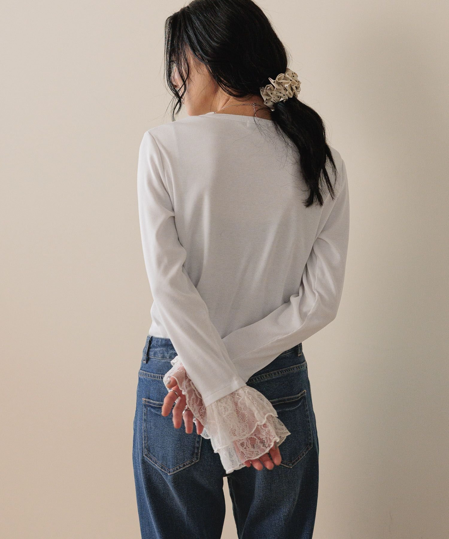 【ローリーズファーム/LOWRYS FARM】のソデレイヤードLS インテリア・キッズ・メンズ・レディースファッション・服の通販 founy(ファニー) 　ファッション　Fashion　レディースファッション　Fashion for Women　テレコ　Ribbed, Rib Stitch　レース　Lace, Lace Fabric　抗菌　Antibacterial, Bacteria-Resistant　レース06|ID: prp329100004713632 ipo3291000000034052648