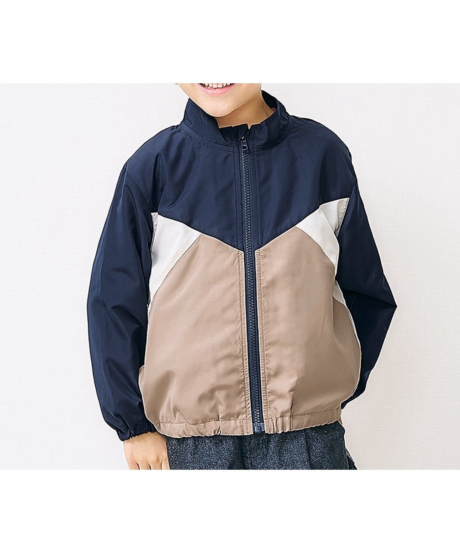 【エフオー オンラインストア/F.O.Online Store / KIDS】のウィンドブレーカー_撥水加工 インテリア・キッズ・メンズ・レディースファッション・服の通販 founy(ファニー) 　ファッション　Fashion　キッズファッション　Fashion for Kids　インナー　Innerwear　カーディガン　Cardigan, Knitwear　ボレロ　Bolero, Short Cardigan　ネイビーブルー|ID: prp329100004713739 ipo3291000000034099700