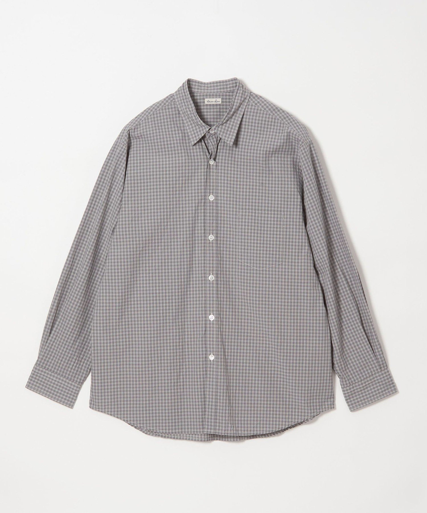 【ビューティ&ユース ユナイテッドアローズ/BEAUTY&YOUTH / UNITED ARROWS / MEN】のSteven Alan スモーキー チェック リバースシーム シャツ LOOSE インテリア・キッズ・メンズ・レディースファッション・服の通販 founy(ファニー) 　ファッション　Fashion　メンズファッション　Fashion for Men　チェック　Check, Plaid, Tartan　バランス　Balance, Style Balance　ブロード　Broadcloth, Fine Cotton　ルーズ　Loose, Oversized　エレガント 上品　Elegant　MD.GRAY|ID: prp329100004713930 ipo3291000000034055896