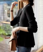 【ラジュール/Lajour】のペプラムリブニットカーディガン ブラック|ID: prp329100004713986 ipo3291000000034280131