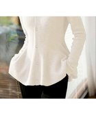 【ラジュール/Lajour】のペプラムリブニットカーディガン オフホワイト|ID: prp329100004713986 ipo3291000000034280136