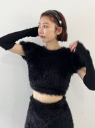 【リリーブラウン/Lily Brown】の【WEB限定カラー】アームウォーマー付きフェザーヤーンコンパクトトップス 人気、トレンドファッション・服の通販 founy(ファニー) ファッション Fashion レディースファッション Fashion for Women トップス・カットソー Cut & Sew Tops おすすめ Recommended / Our Picks スマート Smart, Elegant スリーブ Sleeve, Long Sleeve / Short Sleeve セットアップ Set-Up, Coordinated Outfit フェミニン Feminine, Girly A/W・秋冬 Autumn/Winter thumbnail BLK[009]|ID: prp329100004713990 ipo3291000000034056374