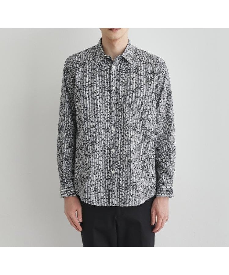 【タケオキクチ/TAKEO KIKUCHI / MEN】の【Sサイズ~】ストライプ小花 長袖シャツ 人気、トレンドファッション・服の通販 founy(ファニー) 　ファッション　Fashion　メンズファッション　Fashion for Men　インナー　Innerwear　カーディガン　Cardigan, Knitwear　グラデーション　Gradient, Ombre　ジャケット　Jacket, Outerwear　ストライプ　Stripe, Striped Pattern　スマート　Smart, Elegant　フィット　Fit, Slim Fit　プリント　Print, Printed Pattern　ポケット　Pocket, Pocket Detail　レギュラー　Regular, Standard Fit　秋　Autumn　長袖　Long Sleeve, Full Sleeve　 other-1|ID: prp329100004713991 ipo3291000000034107681
