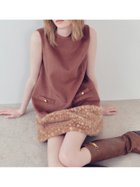 【リリーブラウン/Lily Brown】のファードッキングミニワンピース 人気、トレンドファッション・服の通販 founy(ファニー) ファッション Fashion レディースファッション Fashion for Women ワンピース Dresses おすすめ Recommended / Our Picks なめらか Smooth, Silky Texture インナー Innerwear カットソー Cut and Sewn Top スマート Smart, Elegant ドッキング Docking, Mixed Material ノースリーブ Sleeveless, No-Sleeve ペプラム Peplum, Flared Hem ポケット Pocket, Pocket Detail ロング Long, Long-Length エレガント 上品 Elegant thumbnail BRW[058]|ID: prp329100004714694 ipo3291000000034061912