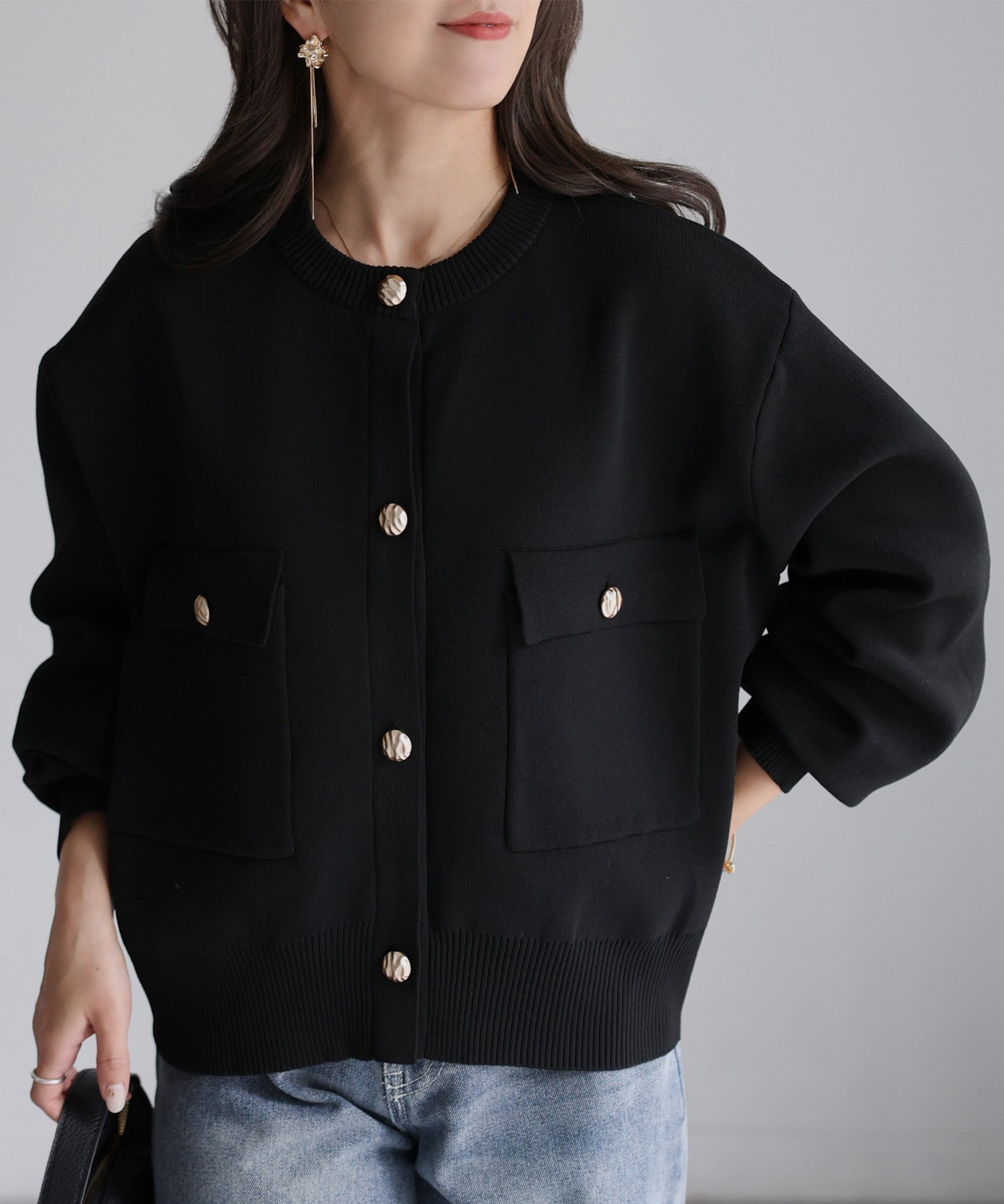 【リベリー/Riberry】の【セットアップ可】スポンディッシュ金ボタンショートカーデ 人気、トレンドファッション・服の通販 founy(ファニー) 　ファッション　Fashion　レディースファッション　Fashion for Women　セットアップ　Matching Sets　オケージョン　Occasion Wear　春　Spring　秋　Autumn　カーディガン　Cardigan, Knitwear　シンプル　Simple, Minimal　セットアップ　Set-Up, Coordinated Outfit　タートルネック　Turtleneck, High Neck　トレンド　Trend, Trending Now　定番　Standard, Basic Item　フォルム　Silhouette, Form　フォーマル　Formal, Dressy　ベーシック　Basic, Essential　ポケット　Pocket, Pocket Detail　冬　Winter / This Winter　再入荷　Restock / Back in Stock　おすすめ　Recommended / Our Picks　エレガント 上品　Elegant　セレモニー　Ceremony　入学式　Entrance Ceremony　 other-1|ID: prp329100004714910 ipo3291000000034064382