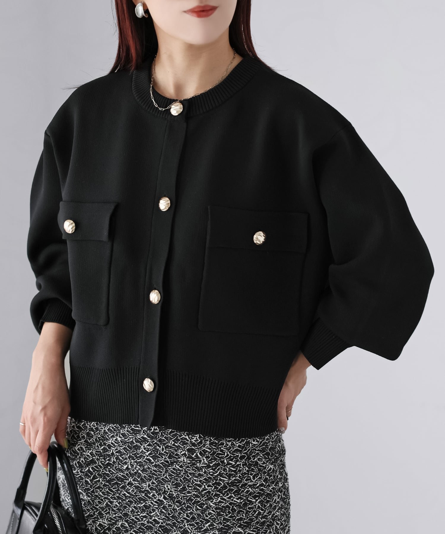 【リベリー/Riberry】の【セットアップ可】スポンディッシュ金ボタンショートカーデ 人気、トレンドファッション・服の通販 founy(ファニー) 　ファッション　Fashion　レディースファッション　Fashion for Women　セットアップ　Matching Sets　オケージョン　Occasion Wear　春　Spring　秋　Autumn　カーディガン　Cardigan, Knitwear　シンプル　Simple, Minimal　セットアップ　Set-Up, Coordinated Outfit　タートルネック　Turtleneck, High Neck　トレンド　Trend, Trending Now　定番　Standard, Basic Item　フォルム　Silhouette, Form　フォーマル　Formal, Dressy　ベーシック　Basic, Essential　ポケット　Pocket, Pocket Detail　冬　Winter / This Winter　再入荷　Restock / Back in Stock　おすすめ　Recommended / Our Picks　エレガント 上品　Elegant　セレモニー　Ceremony　入学式　Entrance Ceremony　 other-1|ID: prp329100004714910 ipo3291000000034657470