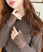 【モーメントプラス/moment+ / MEN】の12Gクルーネック袖シアーリブニットプルオーバー ブラウン|ID: prp329100004715043 ipo3291000000034215136